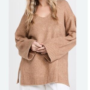Z Supply Tan V-Neck Sweater
